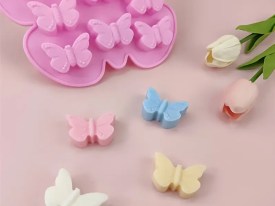 Molde silicona mariposa con 8 maripositas